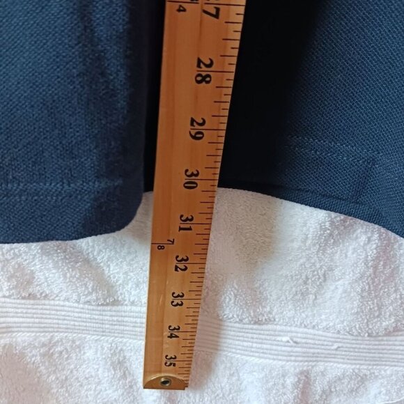 Burberry London Polo Shirt Short Sleeve Embroidered Logo Navy Blue Medium - Picture 5 of 10